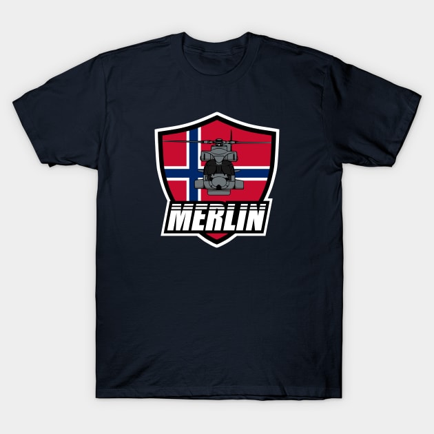 Norwegian Merlin Helicopter Patch T-Shirt by TCP